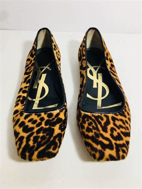 smoky loafer leopard grande dark natural ysl shoe|YSL flats and loafers.